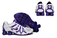 shox turbo+ 13 nike hommes chaussures pas cher white purple